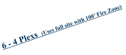 6 - 4 Plexs  (Uses full site with 100’ Fire Zone)